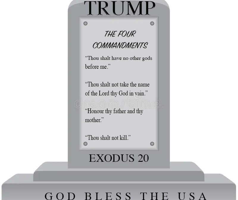 Trump To Sell Monuments Of The Four Commandments